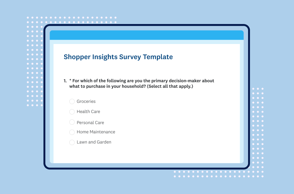 Shopper insights survey template